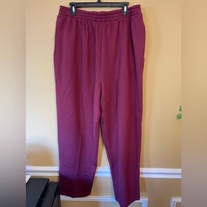 Women's Burgundy Track Pants